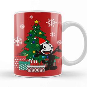Baskı Dükkanı Felix The Cat Around The Christmas Tree Kupa Bardak