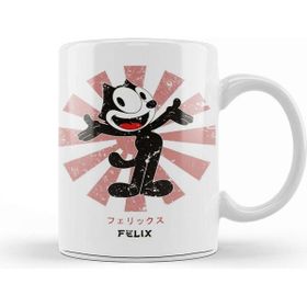 Baskı Dükkanı Felix The Cat Retro Japanese Kupa Bardak