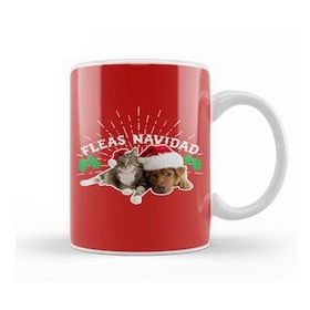 Baskı Dükkanı Feliz Navidad Fleas Navidad Christmas Pets Kupa Bardak