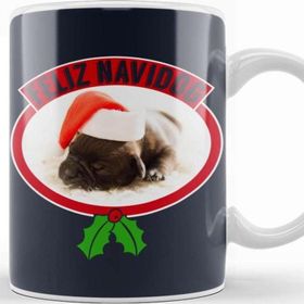 Baskı Dükkanı Feliz Navidog Christmas Puppy Kupa Bardak