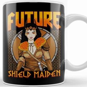 Baskı Dükkanı Female Viking Future Shield Maiden Warrior Kupa Bardak