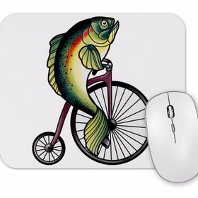 Baskı Dükkanı Feminism Fish Without A Bicycle Balık Mouse Pad