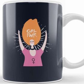 Baskı Dükkanı Feminism Grl Pwr Text Kupa Bardak