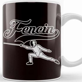 Baskı Dükkanı Fence Fencing Fencer Sports Duel Rapier Saber Epee Sports Kupa Bardak