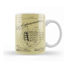 Baskı Dükkanı Fender Guitar Patent 01 Kupa Bardak