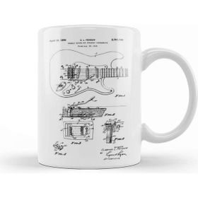 Baskı Dükkanı Fender Guitar Patent 03 Kupa Bardak