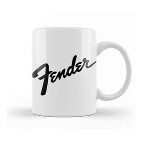 Baskı Dükkanı Fender Music Bass Guitar Logo Kupa Bardak