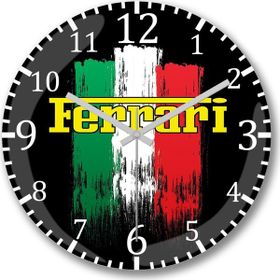 Baskı Dükkanı Ferrari Bombeli Gerçek Cam Duvar Saati