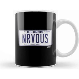 Baskı Dükkanı Ferris Bueller Nrvous License Plate Beyaz 330 ml Porselen Kupa Bardak