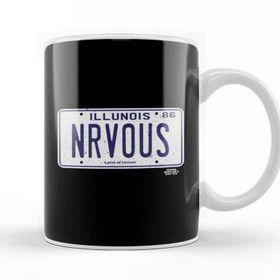 Baskı Dükkanı Ferris Bueller Nrvous License Plate Beyaz 330 ml Porselen Kupa Bardak