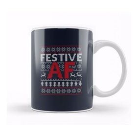 Baskı Dükkanı Festive Af Christmas Knit Pattern Kupa Bardak