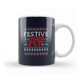 Baskı Dükkanı Festive Af Christmas Knit Pattern Kupa Bardak