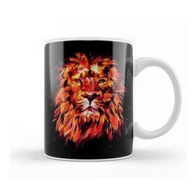 Baskı Dükkanı Fiery King Lion Kupa Bardak