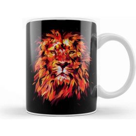 Baskı Dükkanı Fiery King Lion Kupa Bardak