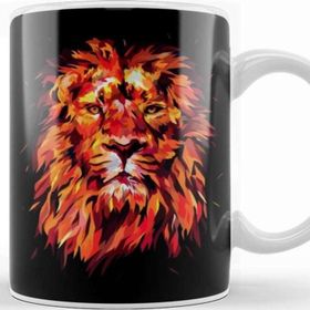 Baskı Dükkanı Fiery King Lion Kupa Bardak