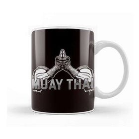 Baskı Dükkanı Fighter Muay Thai Sports Mma Martial Arts Thailand Boxing Beyaz 330 ml Porselen Kupa Bardak