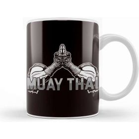 Baskı Dükkanı Fighter Muay Thai Sports Mma Martial Arts Thailand Boxing Beyaz 330 ml Porselen Kupa Bardak