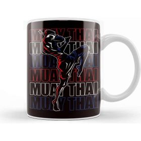 Baskı Dükkanı Fighter Muay Thai Sports Mma Martial Arts Thailand Boxing Beyaz 330 ml Porselen Kupa Bardak