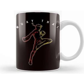 Baskı Dükkanı Fighter Muay Thai Sports Mma Martial Arts Thailand Boxing Beyaz 330 ml Porselen Kupa Bardak