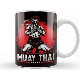 Baskı Dükkanı Fighter Muay Thai Sports Mma Martial Arts Thailand Boxing Beyaz 330 ml Porselen Kupa Bardak