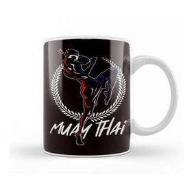 Baskı Dükkanı Fighter Muay Thai Sports Mma Martial Arts Thailand Boxing Beyaz 330 ml Porselen Kupa Bardak