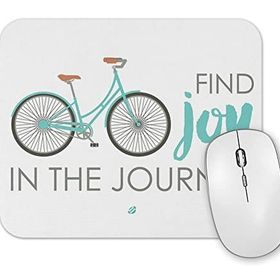 Baskı Dükkanı Find Joy in the Journey Bike Mouse Pad
