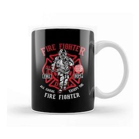 Baskı Dükkanı Fire Fighter Department Kupa Bardak