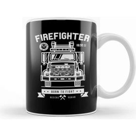 Baskı Dükkanı Firefighter Born To Fight Kupa Bardak