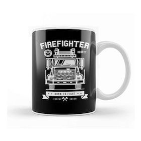 Baskı Dükkanı Firefighter Born To Fight Kupa Bardak