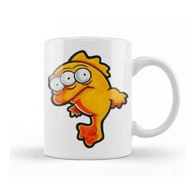 Baskı Dükkanı Fish Blinky 01 Beyaz 330 ml Porselen Kupa Bardak