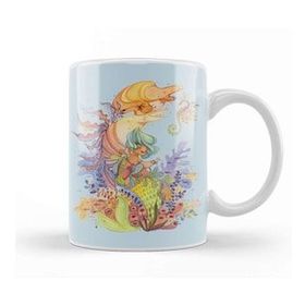 Baskı Dükkanı Fish Pisces 01 Beyaz 330 ml Porselen Kupa Bardak