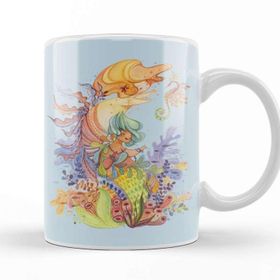 Baskı Dükkanı Fish Pisces 01 Beyaz 330 ml Porselen Kupa Bardak