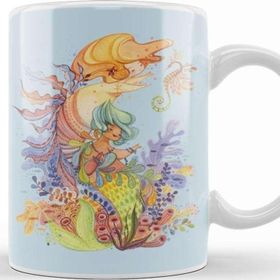 Baskı Dükkanı Fish Pisces 01 Beyaz 330 ml Porselen Kupa Bardak