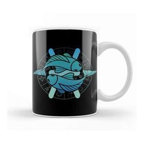 Baskı Dükkanı Fish Pisces Beyaz 330 ml Porselen Kupa Bardak