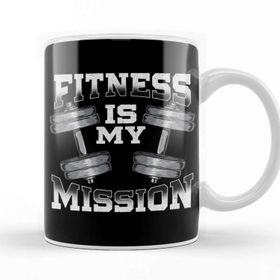 Baskı Dükkanı Fitness Is My Mission Motivated Weightlifting Gym Kupa