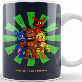 Baskı Dükkanı Five Nights At Freddys Around The Christmas Tree Beyaz 330 ml Porselen Kupa Bardak