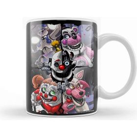 Baskı Dükkanı Five Nights At Freddys Fnaf Let's Party Beyaz 330 ml Porselen Kupa Bardak