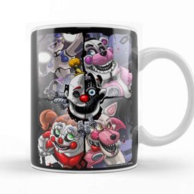 Baskı Dükkanı Five Nights At Freddys Fnaf Let's Party Beyaz 330 ml Porselen Kupa Bardak