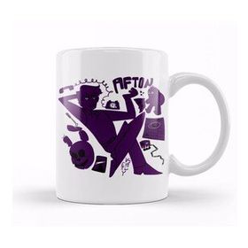 Baskı Dükkanı Five Nights At Freddys Purple Guy Beyaz 330 ml Porselen Kupa Bardak