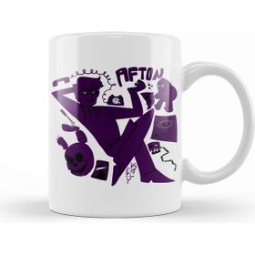 Baskı Dükkanı Five Nights At Freddys Purple Guy Beyaz 330 ml Porselen Kupa Bardak