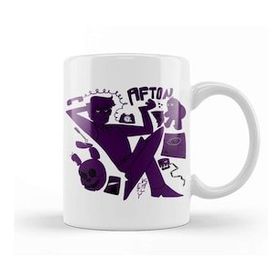 Baskı Dükkanı Five Nights At Freddys Purple Guy Beyaz 330 ml Porselen Kupa Bardak