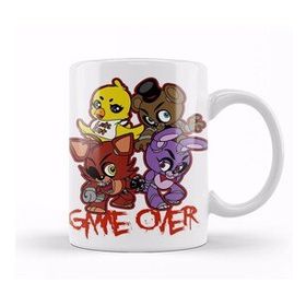 Baskı Dükkanı Five Nights Game Over Five Nights At Freddys 01 Beyaz 330 ml Porselen Kupa Bardak