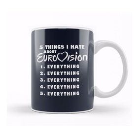 Baskı Dükkanı Five Things I Hate About Eurovision Beyaz 330 ml Porselen Kupa Bardak
