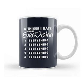 Baskı Dükkanı Five Things I Hate About Eurovision Beyaz 330 ml Porselen Kupa Bardak