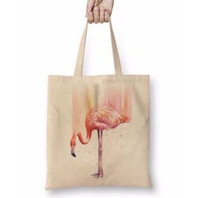 Baskı Dükkanı Flamingo Pembe Yağmur Bez Çanta