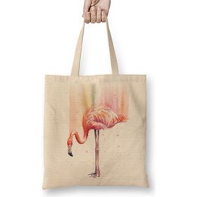 Baskı Dükkanı Flamingo Pembe Yağmur Bez Çanta
