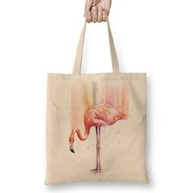 Baskı Dükkanı Flamingo Pembe Yağmur Bez Çanta