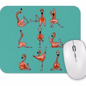 Baskı Dükkanı Flamingo Yoga Mouse Pad