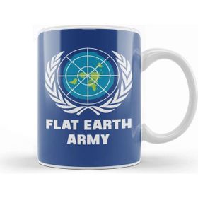 Baskı Dükkanı Flat Earth Army Un Logo Parody Kupa