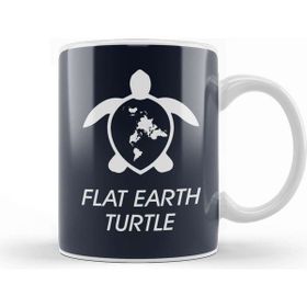 Baskı Dükkanı Flat Earth Turtle Kupa